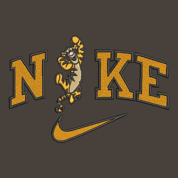 Nike Tigger Embroidered Adult Unisex Crewneck Sweatshirt Winnie Pooh - Picture 7 of 14